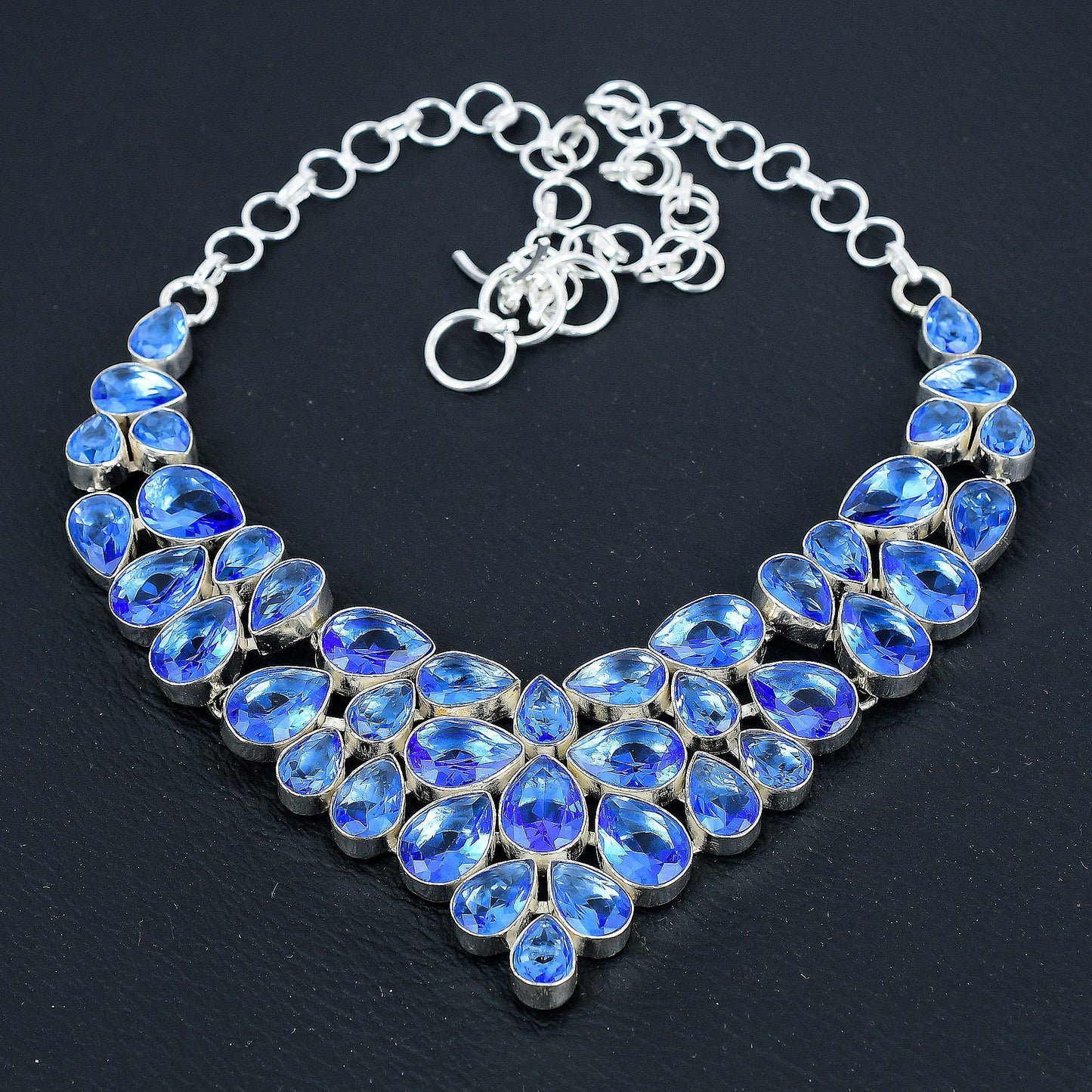 Blue Topaz Gemstone Necklace