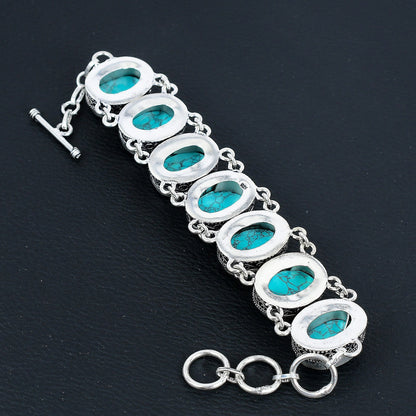 Turquoise Gemstone Necklace & Bracelet Set
