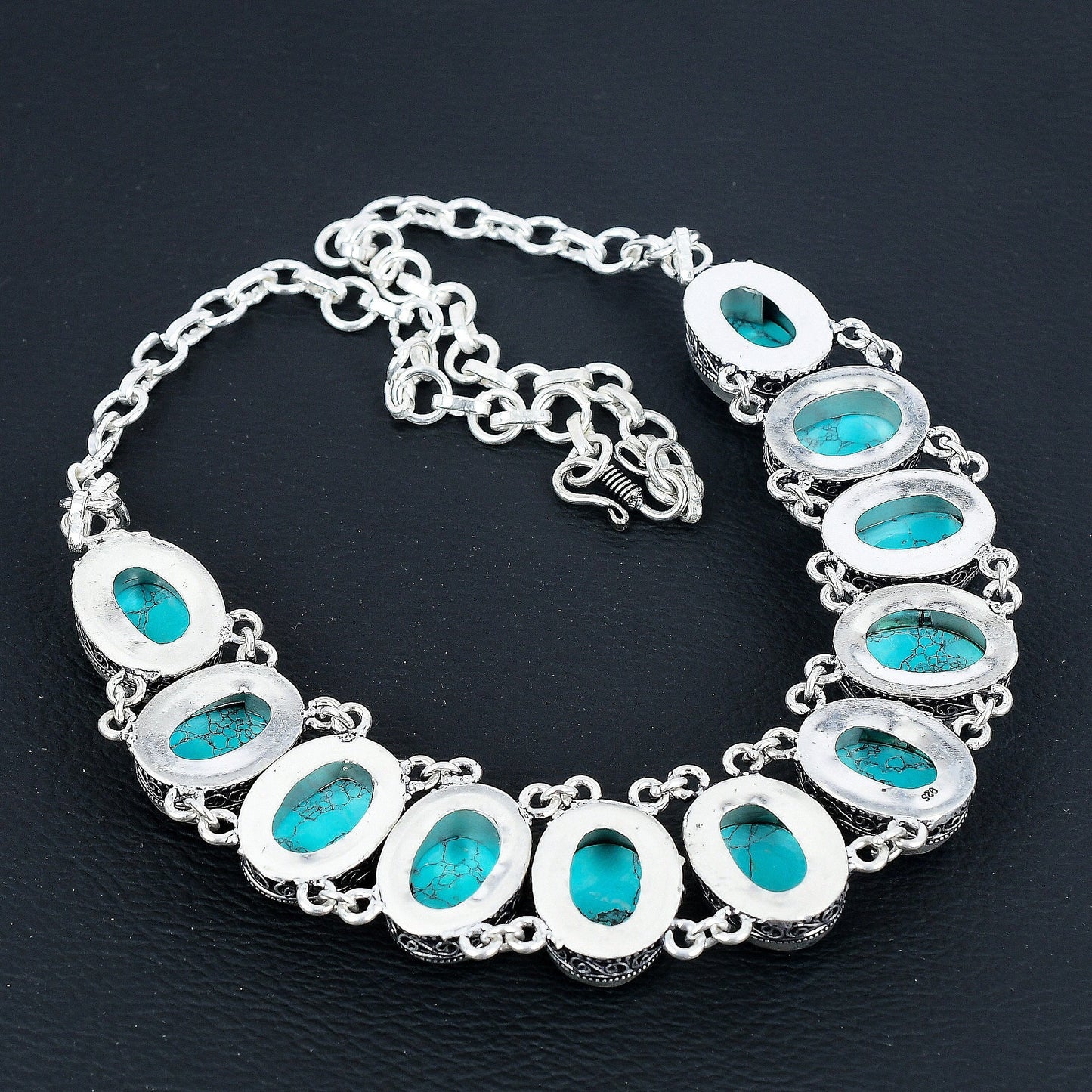 Turquoise Gemstone Necklace & Bracelet Set