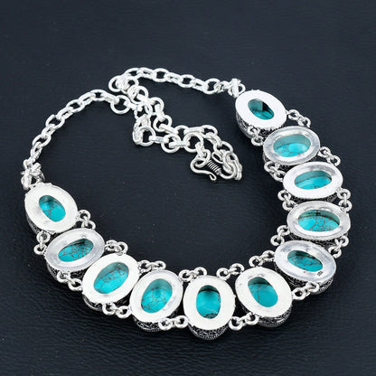 Turquoise Gemstone Necklace & Bracelet Set