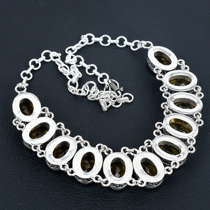 Yellow Citrine Gemstone Necklace & Bracelet Set