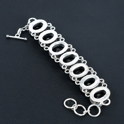 Black Spinel Sterling Silver Necklace & Bracelet Set