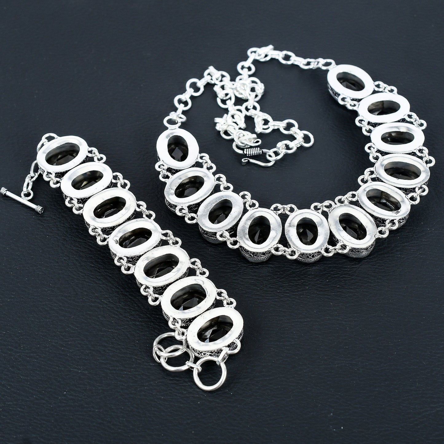 Smoky Topaz Sterling Silver Jewelry Set