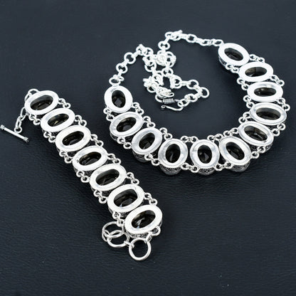 Smoky Topaz Sterling Silver Jewelry Set