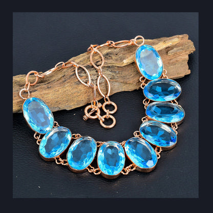 Blue Topaz Gemstone Necklace
