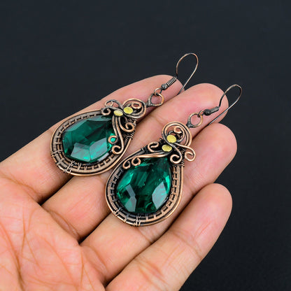 Green Apatite Gemstone Earrings