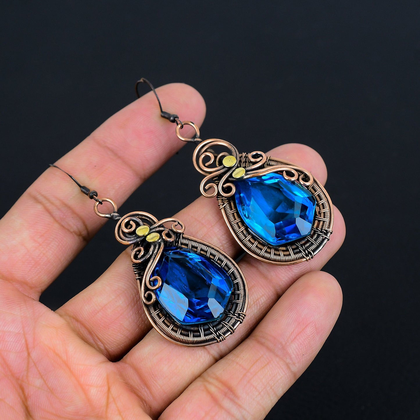 Blue-Violet Tanzanite Gemstone Earrings