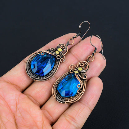Blue-Violet Tanzanite Gemstone Earrings