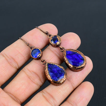 Blue Sapphire Gemstone Earrings