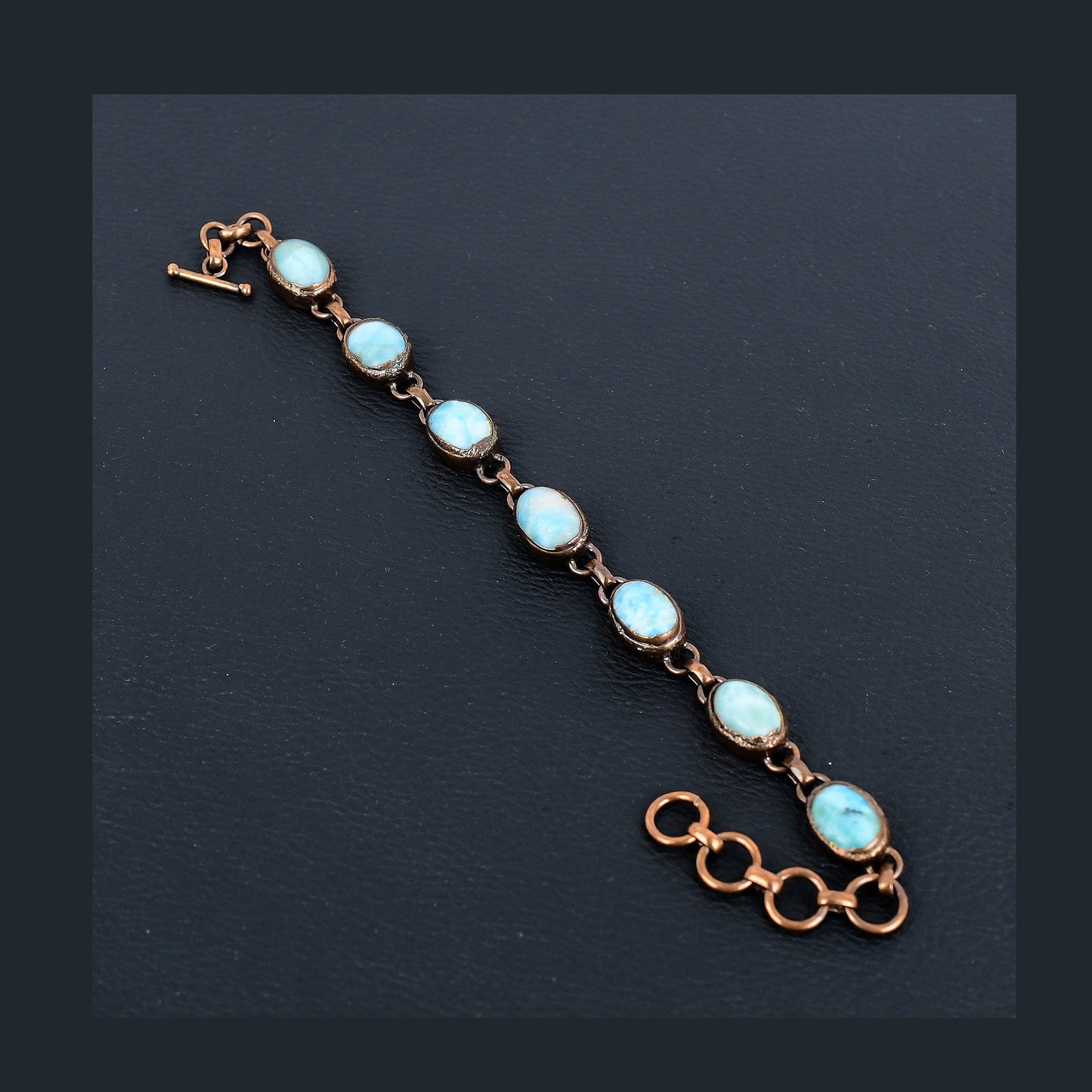 Blue Larimar Gemstone Bracelet