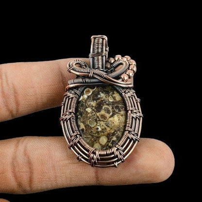 Brown Turritella Gemstone Pendant