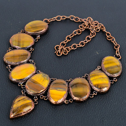 Golden Brown Tiger Eye Gemstone Necklace
