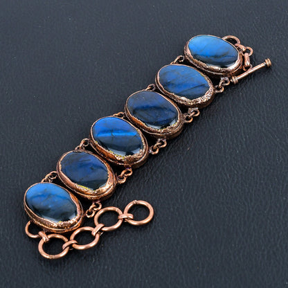 Blue Flash Labradorite Gemstone Bracelet