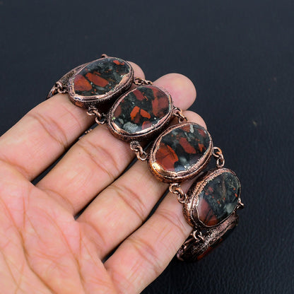 Green Bloodstone Gemstone Bracelet