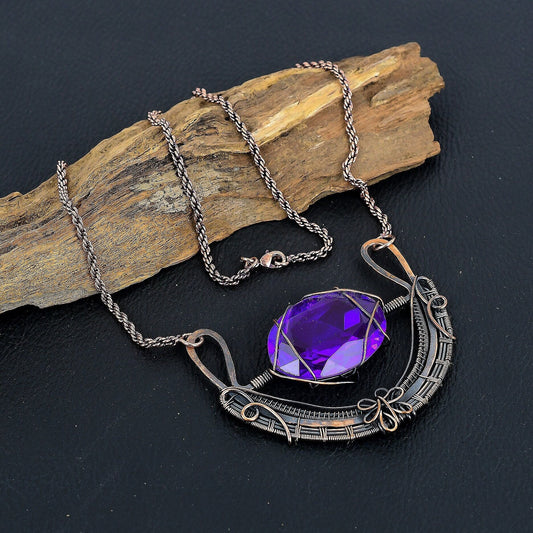 Purple Amethyst Gemstone Necklace