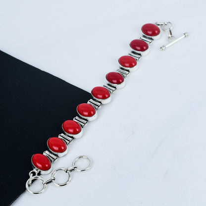 Red Coral Gemstone Bracelet