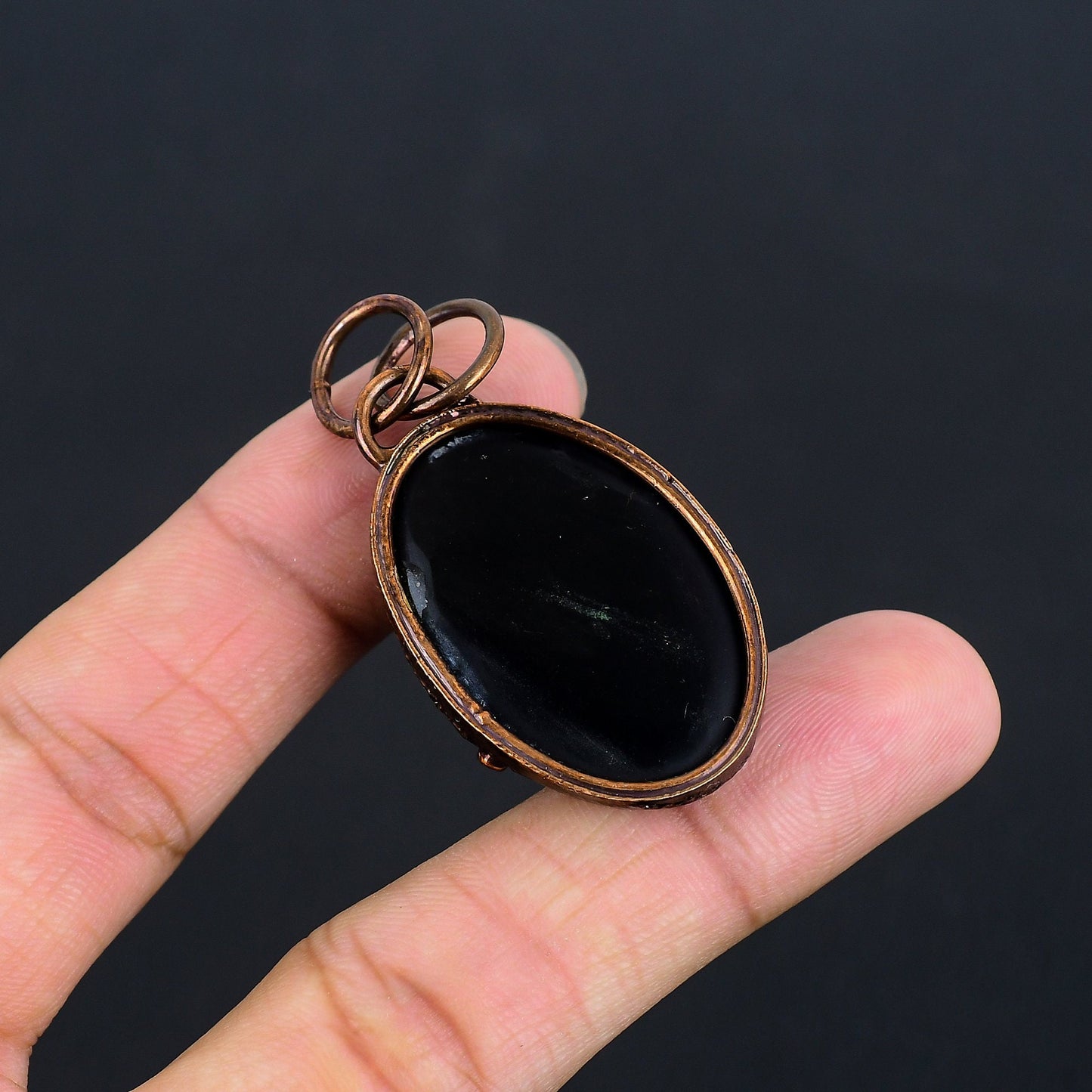 Black Obsidian Eye Gemstone Pendant
