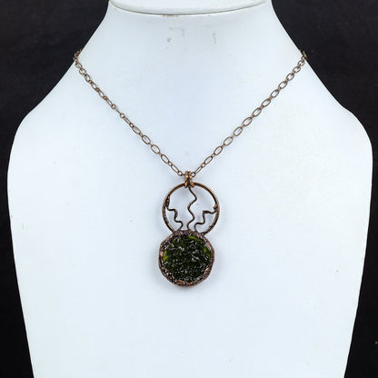 Green Moldavite Gemstone Pendant