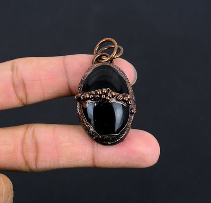 Black Obsidian Eye Gemstone Pendant