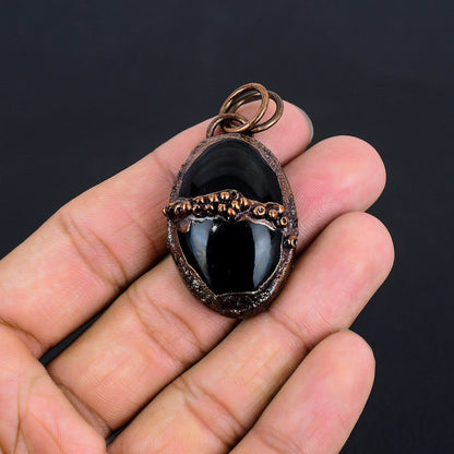 Black Obsidian Eye Gemstone Pendant