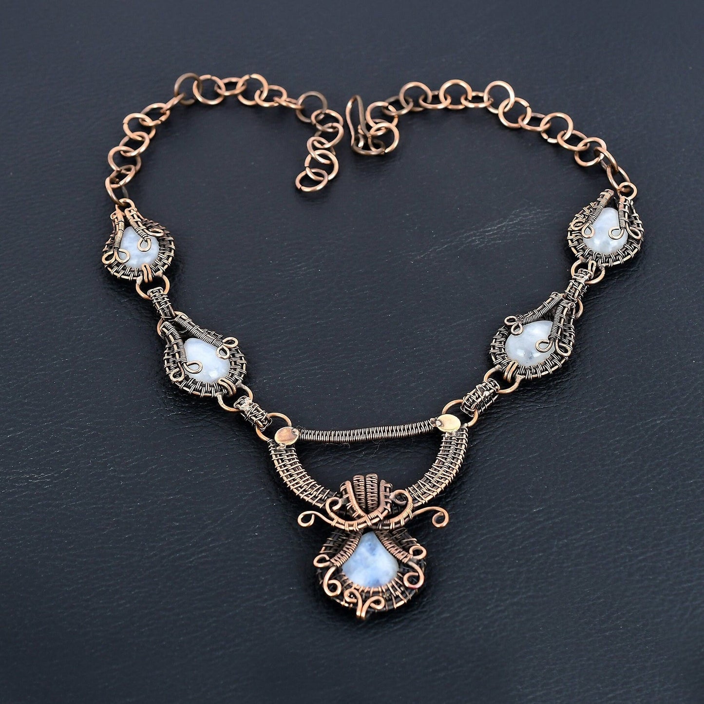 White Moonstone Gemstone Necklace