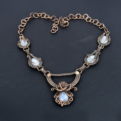 White Moonstone Gemstone Necklace