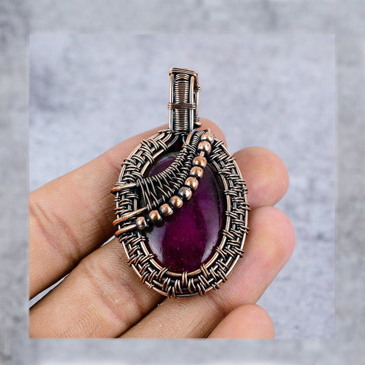 Pink Fire Labradorite Gemstone Pendant