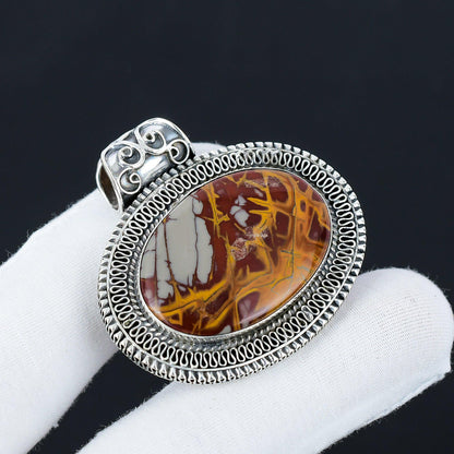 Red Mookaite Sterling Silver Pendant