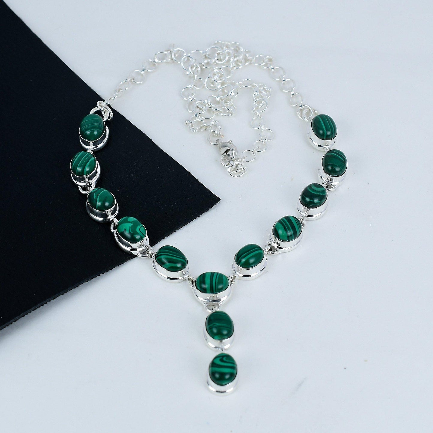 Green Malachite Gemstone Necklace
