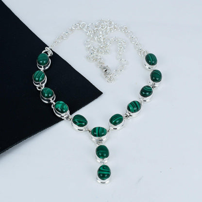 Green Malachite Gemstone Necklace