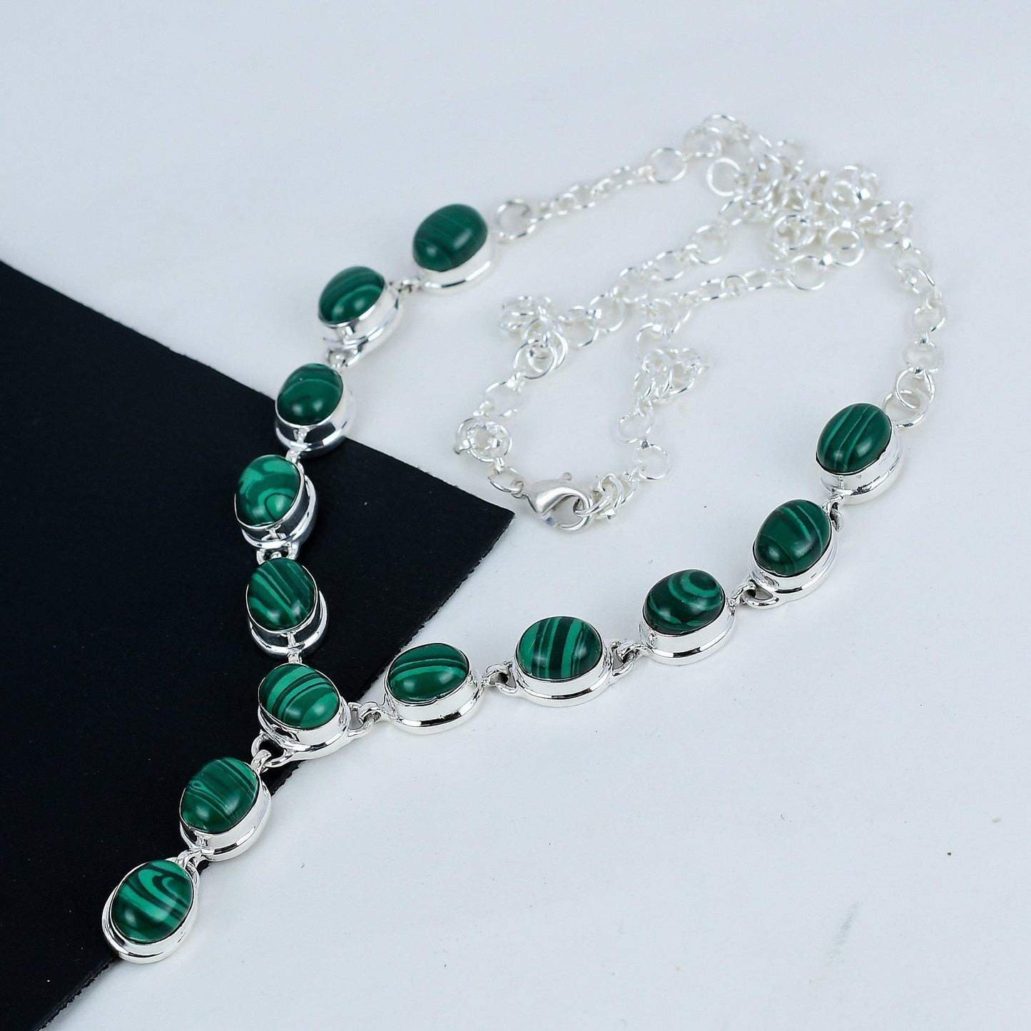 Green Malachite Gemstone Necklace