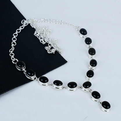 Black Onyx Gemstone Necklace
