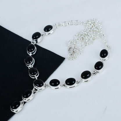 Black Onyx Gemstone Necklace
