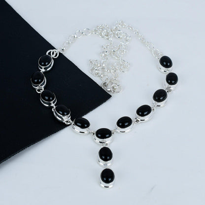 Black Onyx Gemstone Necklace
