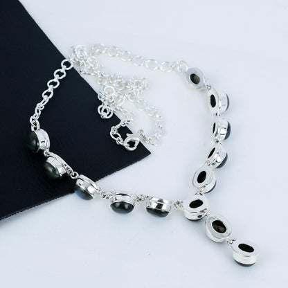 Blue Labradorite Gemstone Necklace