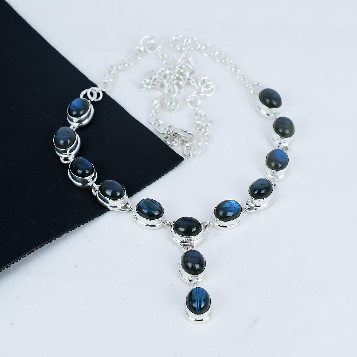 Blue Labradorite Gemstone Necklace