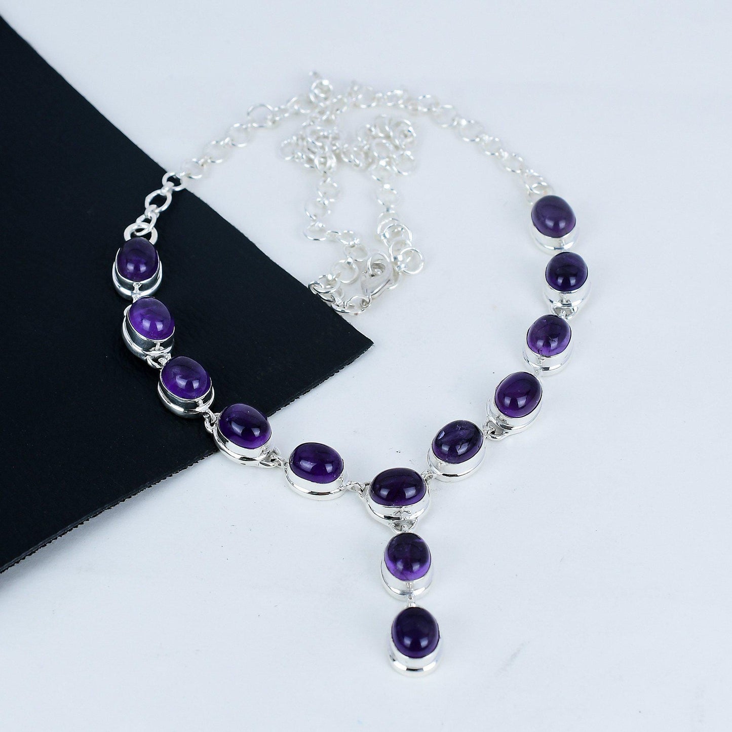 Purple Amethyst Gemstone Necklace