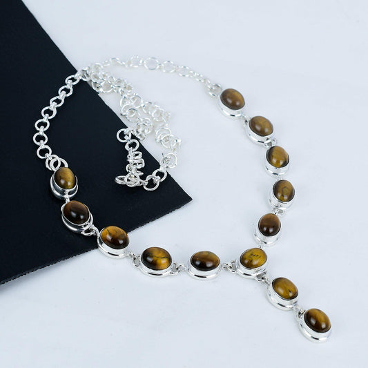 Brown Tiger Eye Gemstone Necklace