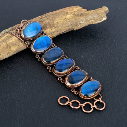 Blue Flash Labradorite Gemstone Bracelet