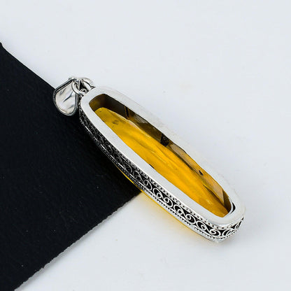 Yellow Citrine Gemstone Pendant