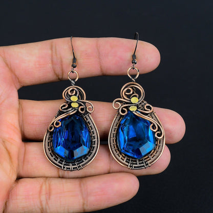 Blue-Violet Tanzanite Gemstone Earrings