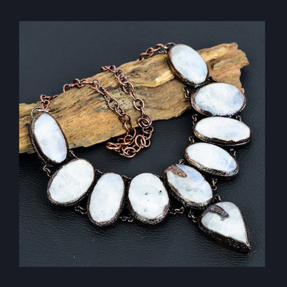 Blue Moonstone Gemstone Necklace