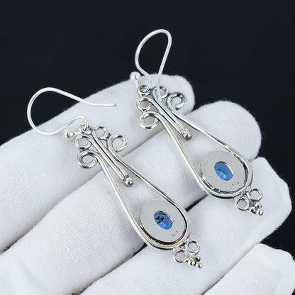 Swiss Blue Topaz Sterling Silver Earrings