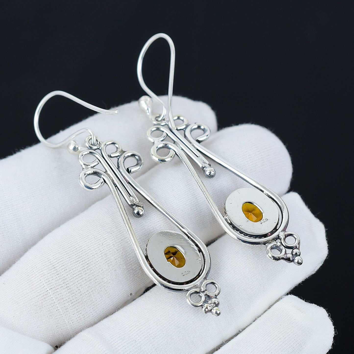 Honey Topaz Gemstone Earrings