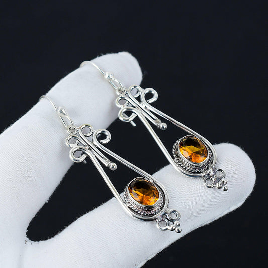 Honey Topaz Gemstone Earrings