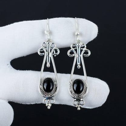 Black Onyx Gemstone Earrings