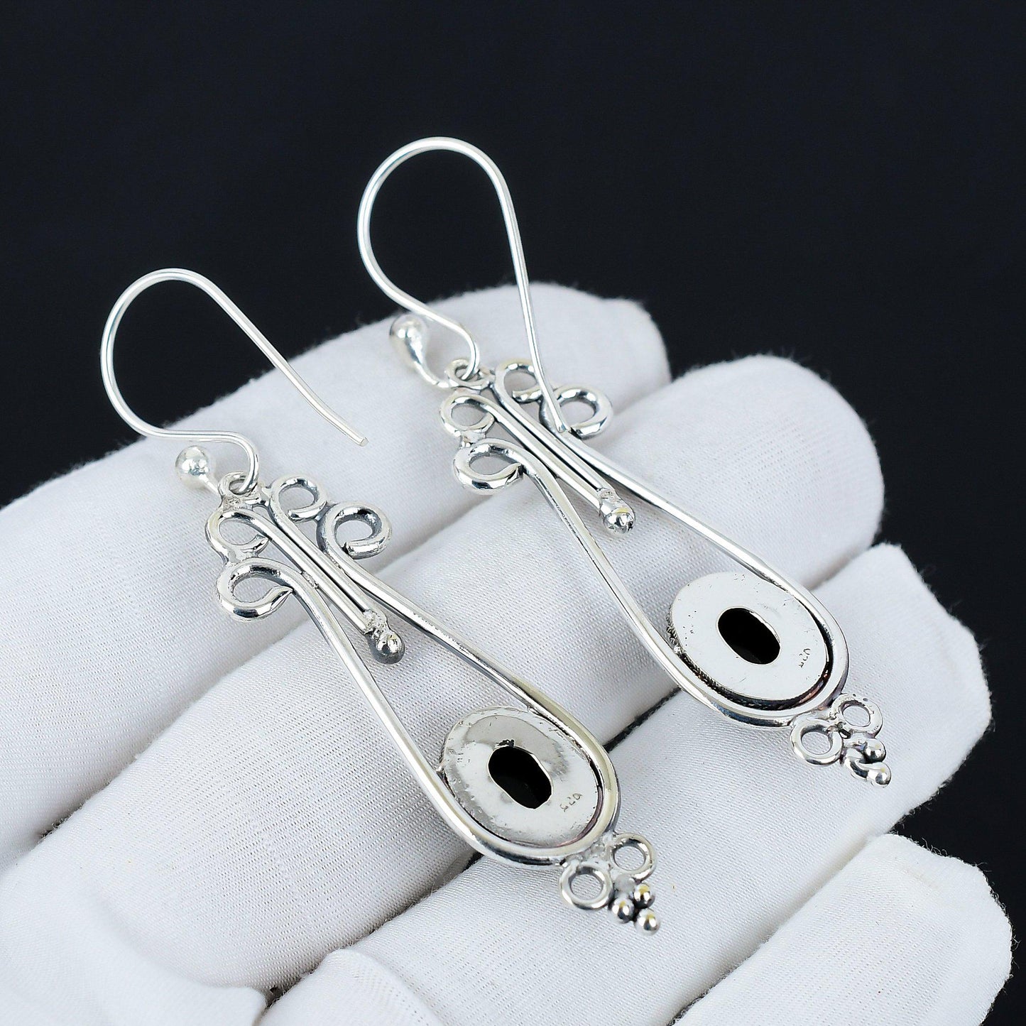 Black Onyx Gemstone Earrings