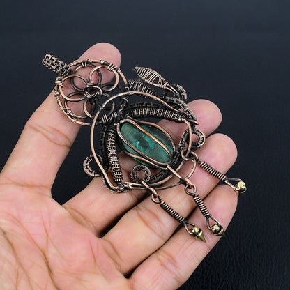 Green Malachite Gemstone Pendant