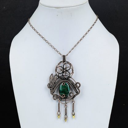 Green Malachite Gemstone Pendant
