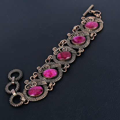 Red Ruby Gemstone Bracelet